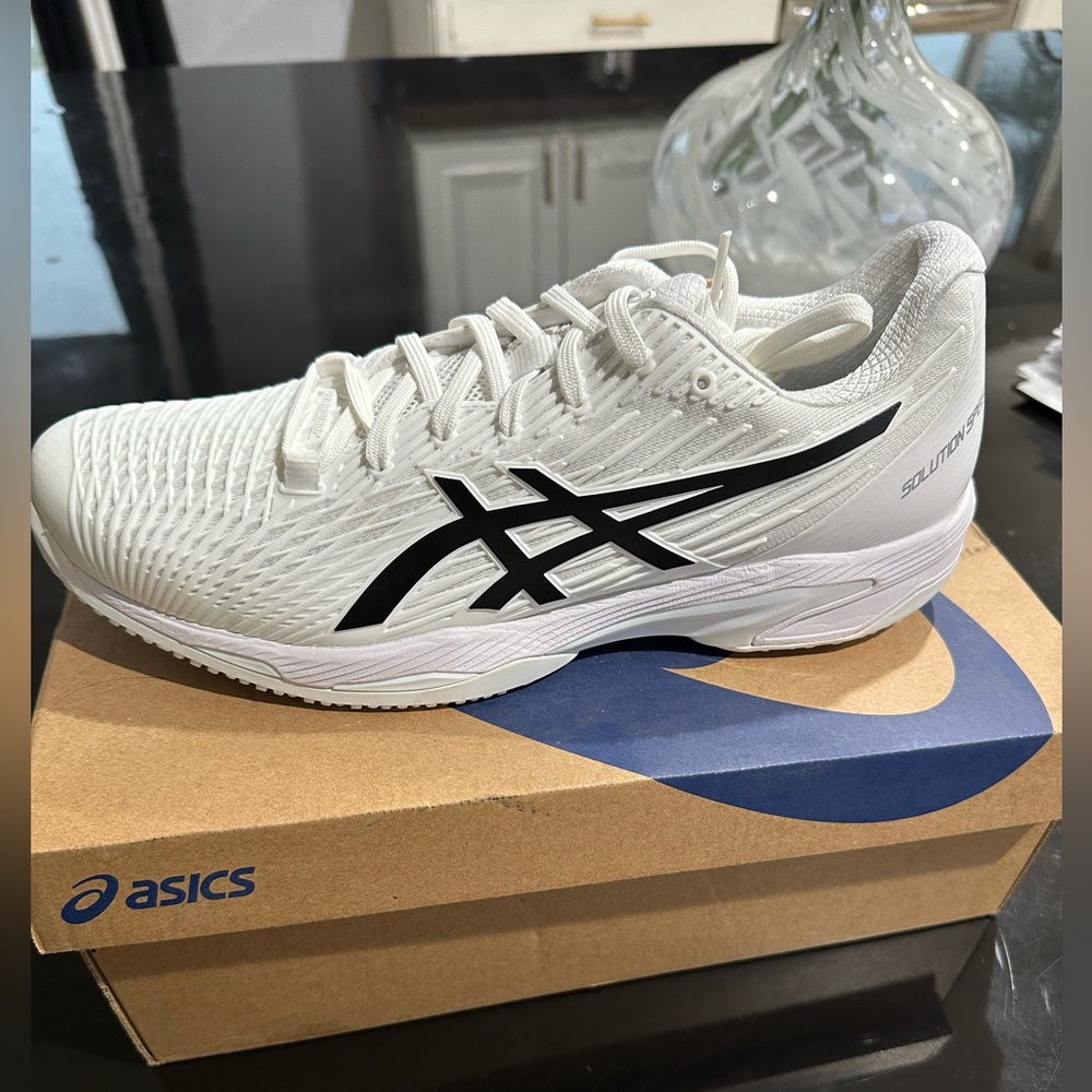 ASICS Solution Speed FF 2 Grass Shoes - White and Black